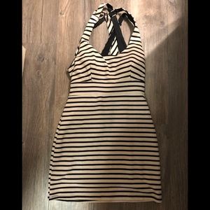 White and black dress